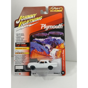 Johnny Lightning 1:64 Plymouth Savoy Max Wedge 1962 alpine white